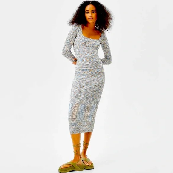 bershka bodycon dress Bershka Women's Yellow Bodycon Dress XS – Preworn main image 1